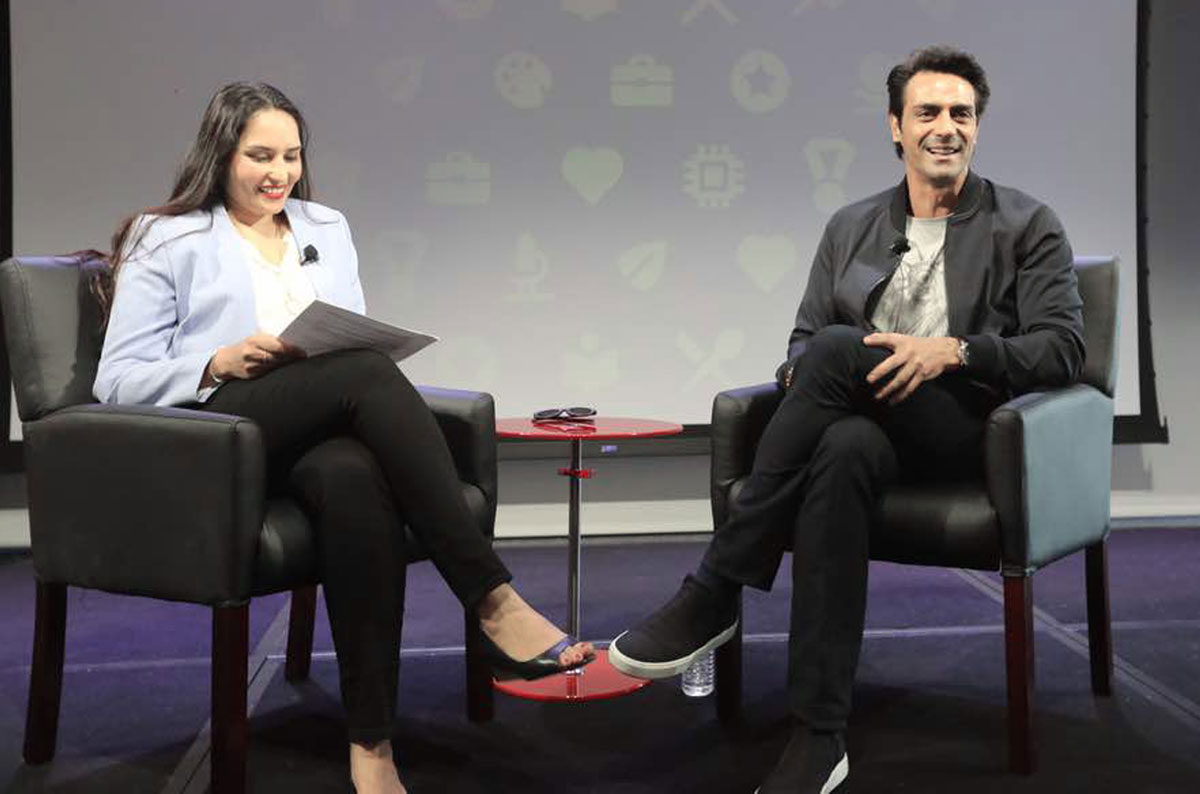 Arjun rampal launches  daddy trailer at google h.Q in california!