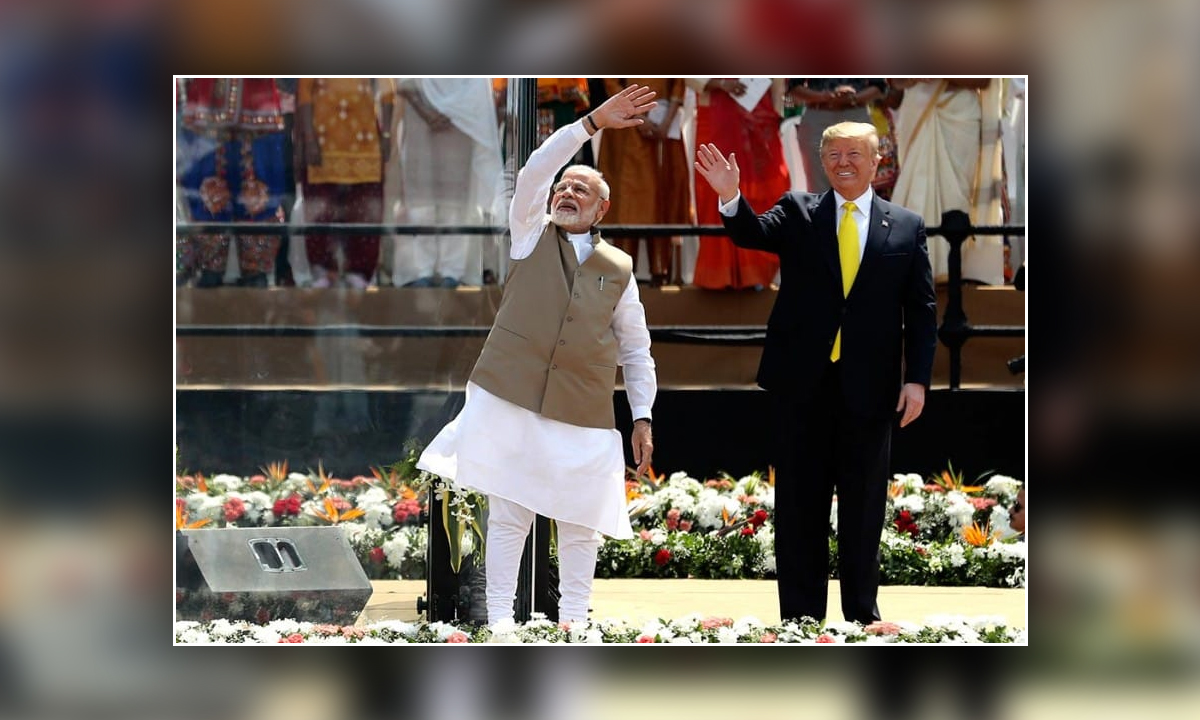 Indian PM Modi given a unprecedented welcome to USA president Trump in a open stadium with more than 1 lakhs viewers on Feb 24th 2020