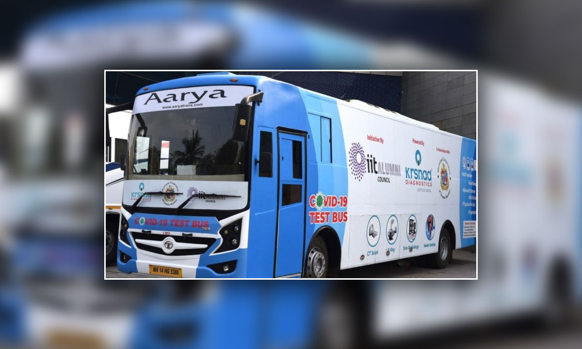 Equipped with a full-fledged coronavirus testing lab, the bus has an x-ray examination facility.