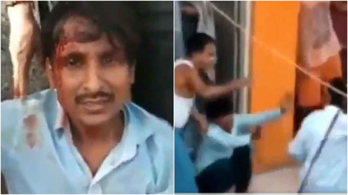 Screengrabs from the video of the alleged incident