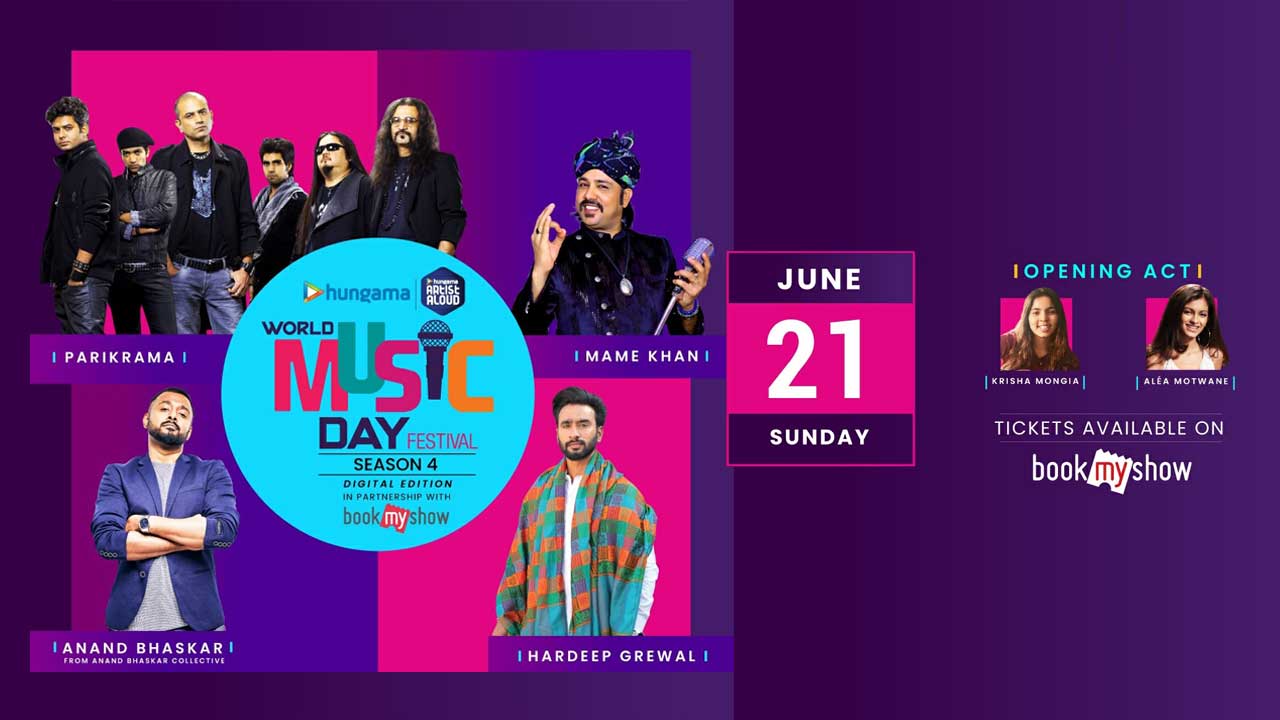 Hungama Artist Aloud and BookMyShow‘s World Music Day Festival Season 4