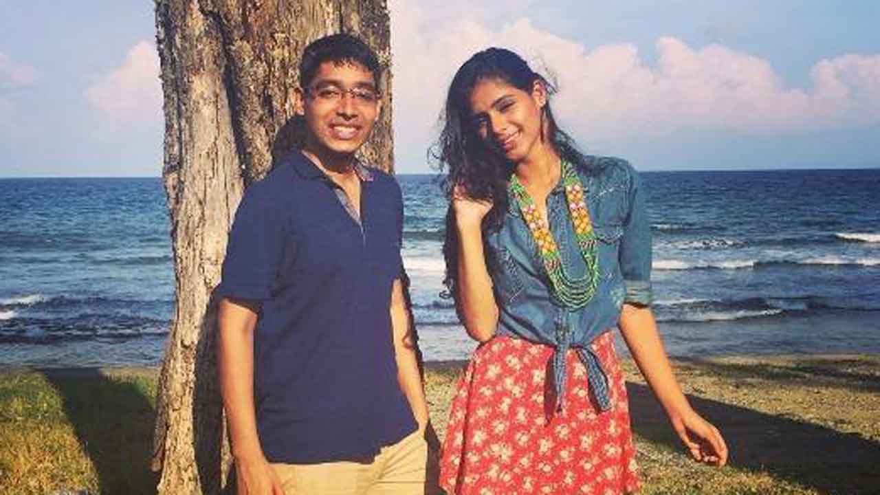 Pranati Rai Prakash and brother tie Rakhi to each other