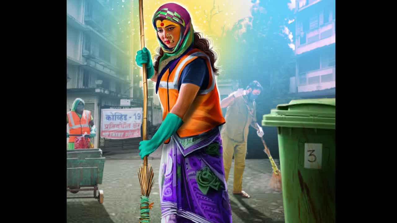 Tejaswini Pandit’s photo tribute to the ‘divine’ deeds of the clean-up workers