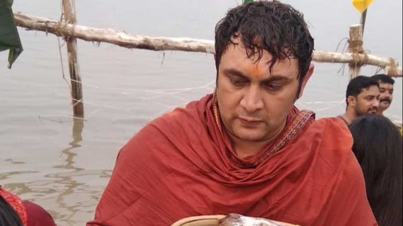 Rajesh Kumar celebrated his first Chhath Puja