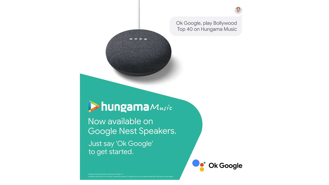 Vast multilingual and multi-genre library of Hungama Music, on Google Assistant!