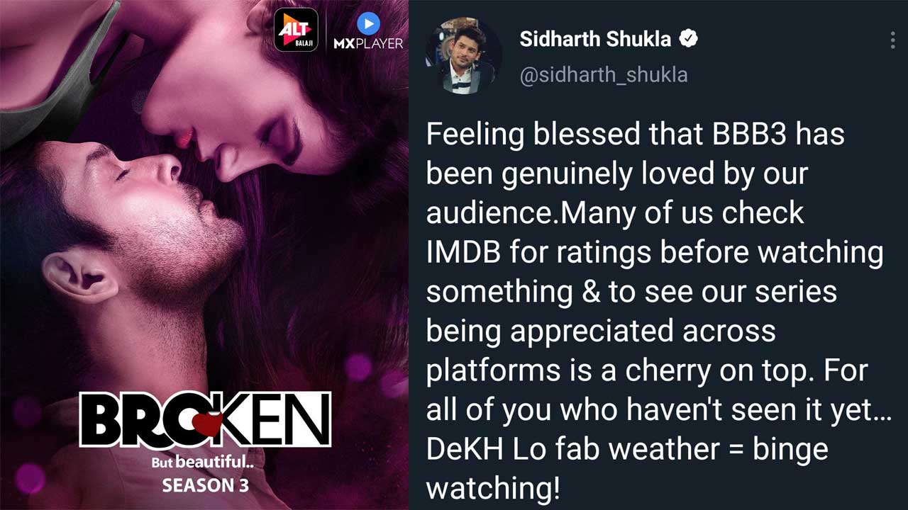 Sidharth Shukla says, ‘Feeling blessed that BBB3 has been genuinely loved by our audience’!