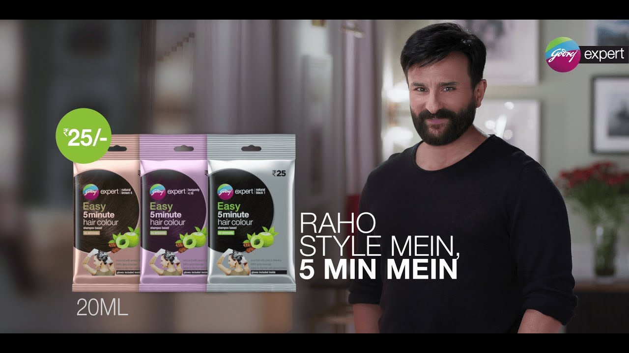 A new Brand Ambassador for Godrej Expert Easy Shampoo Hair Colour, Saif Ali Khan!