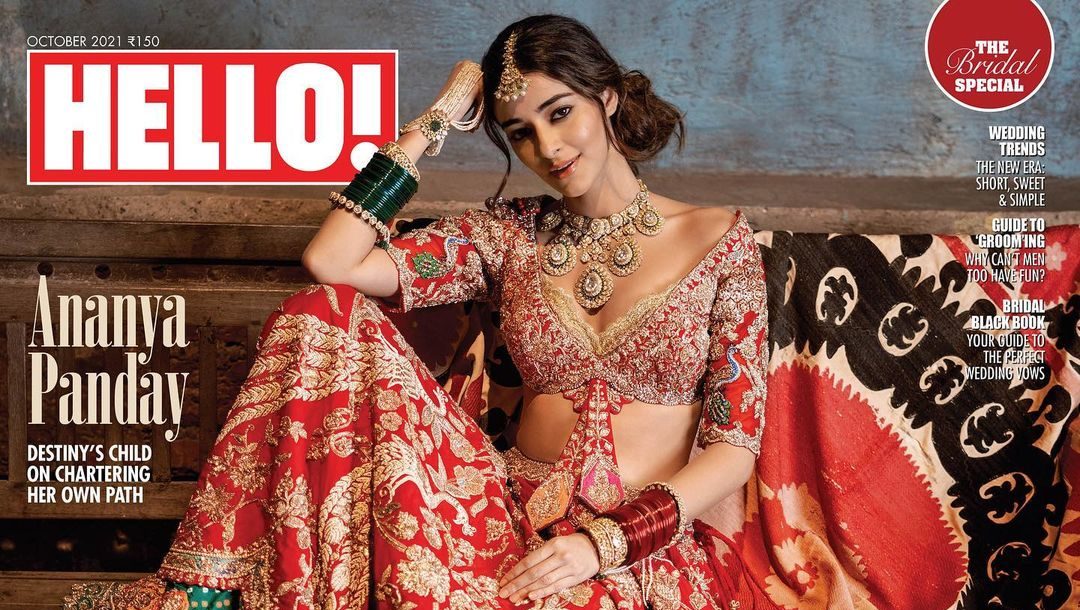 Ananya Panday’s bridal wear look is trending during Navratri’s festive season!