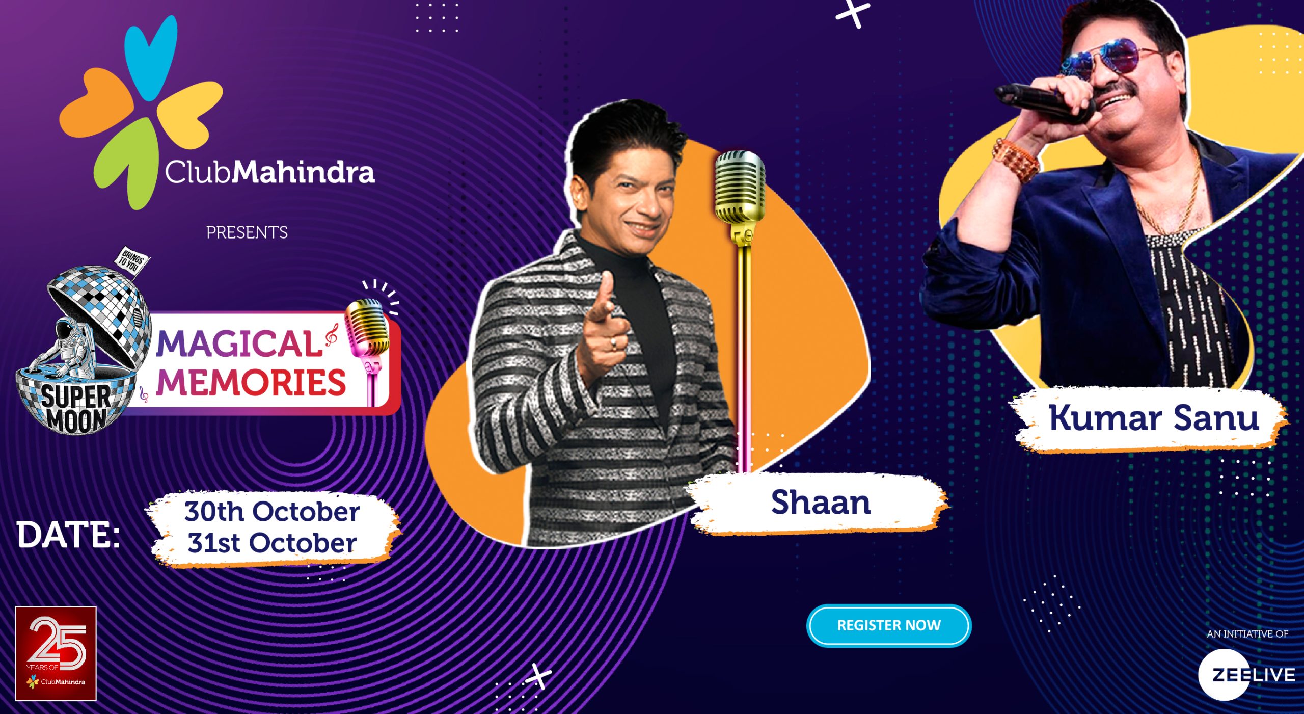 Kumar Sanu and Shaan will leave music aficionados entertained at ‘Club Mahindra presents Supermoon Magical Memories’!