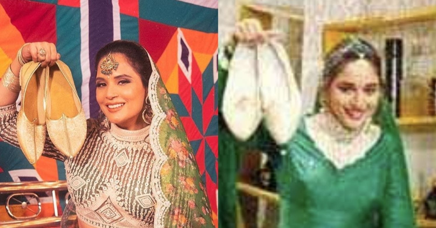Richa Chadha recreates Madhuri Dixit’s ‘Paise De Do Joote Le Lo’ look from ‘Hum Aapke Hain Koun’!