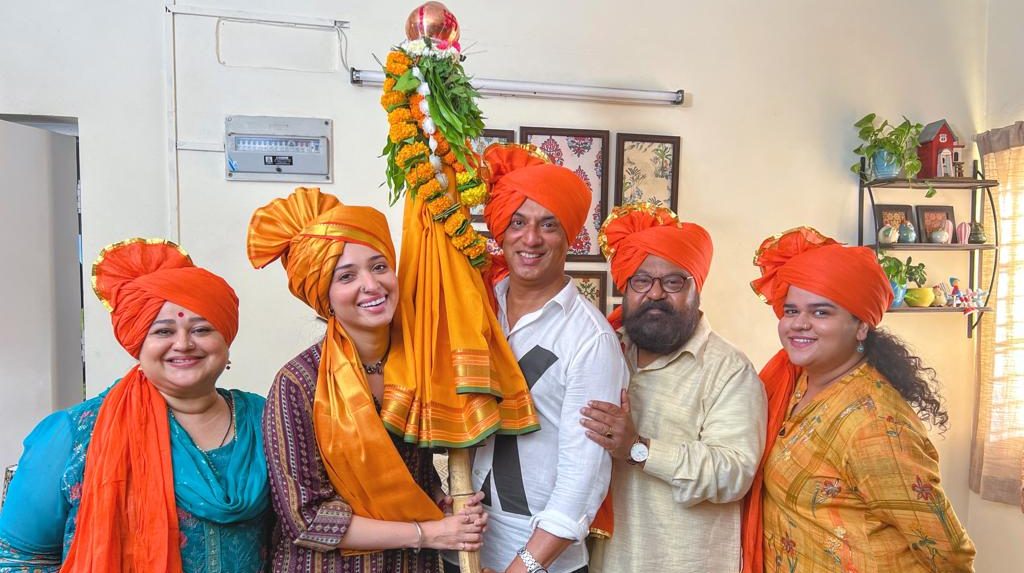 Team ‘Babli Bouncer’ celebrates Gudi Padwa on the sets!