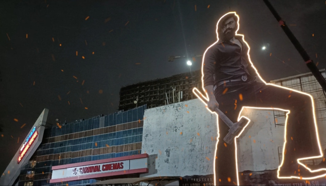 As the ‘KGF 2’ nears release, 100 feet large cut out of ‘Rocky Bhai’ is talk of the town!