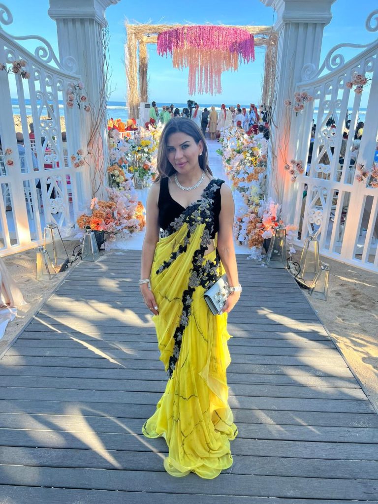 (Paris Keswani attends wedding ceremony)