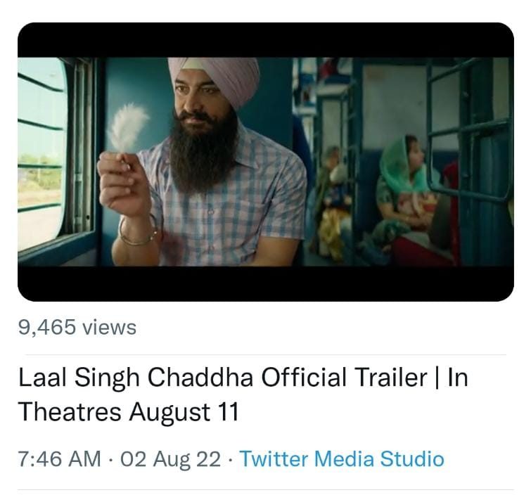 The official handle of Forrest Gump announces the release date of Laal Singh Chaddha!