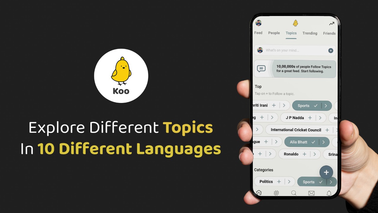 Koo launches ‘Topics’ in 10 languages, a first on social media!