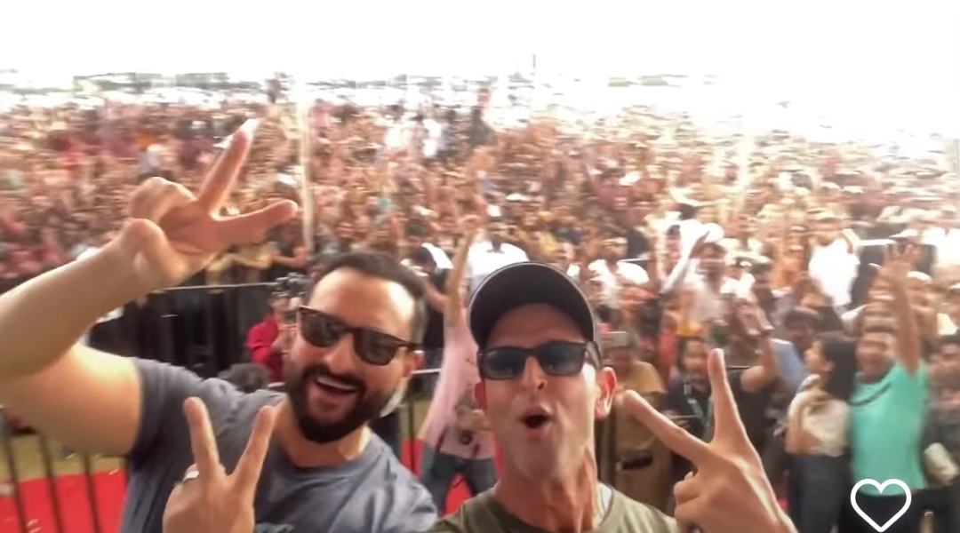 Hrithik Roshan shares a video of fans screaming for him and Saif Ali Khan!