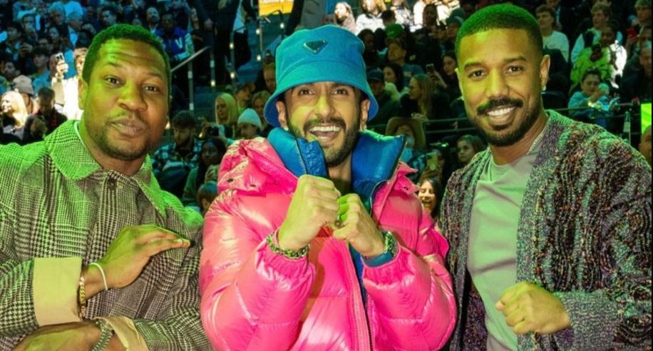 Ranveer Singh bonds with actors Michael B Jordan, Jonathan Majors!