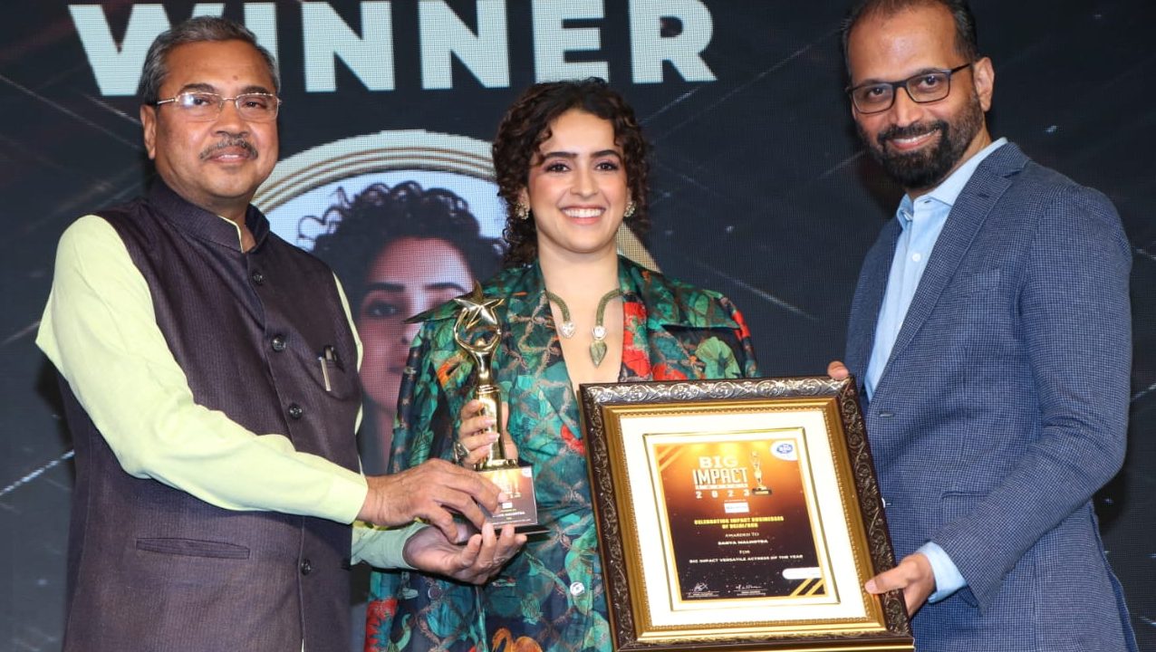 ‘Versatile Actress Of The Year’ is Sanya Malhotra at the Big Impact Awards!