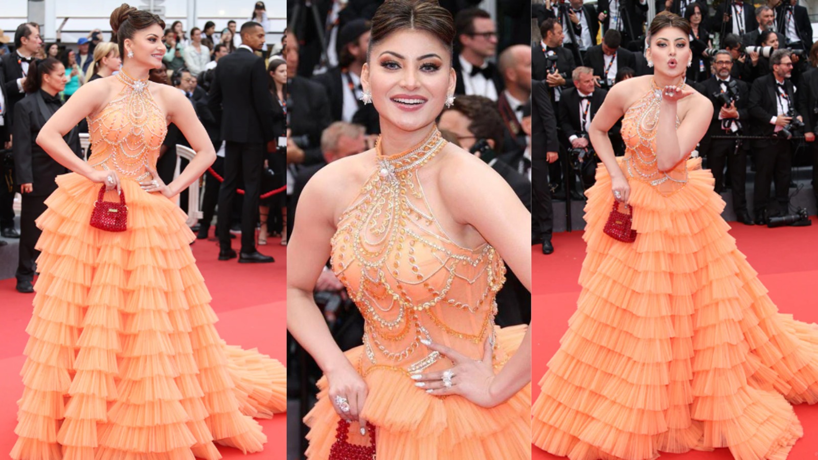 Urvashi Rautela walks the red carpet in a pretty pink gown at Cannes Film Festival 2023!