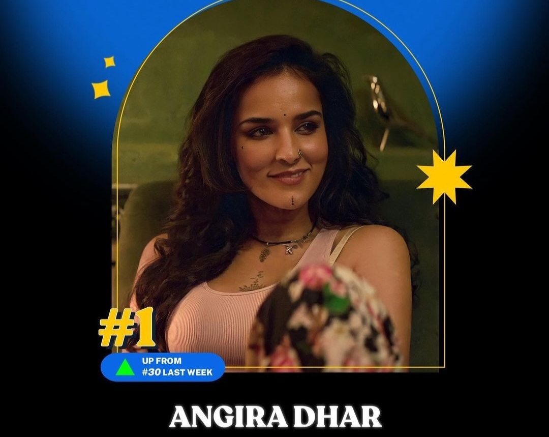 Angira Dhar secures the top rank on IMDb’s Popular Indian Celebrities list of this week!