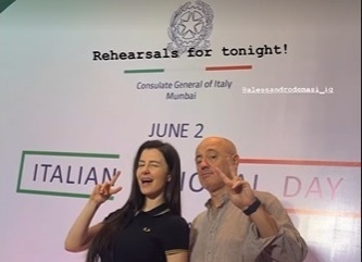 Giorgia Andriani celebrates Italian National Day in India!