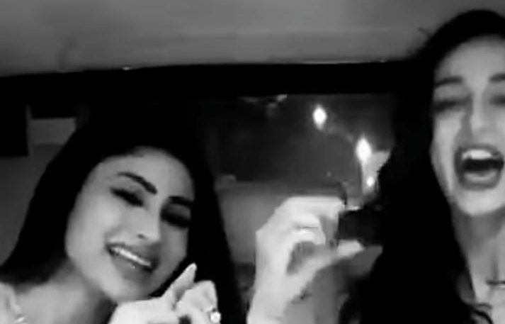 Disha, along with Mouni and Stebin having a fun night!