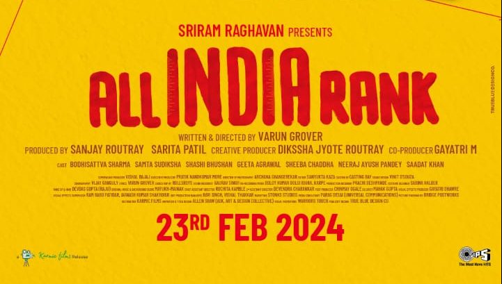 All India Rank to release theatrically on the 23rd of February 2024.