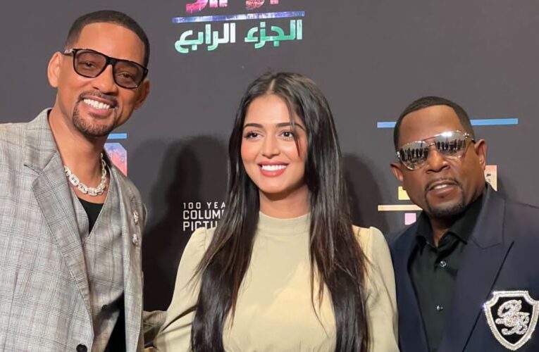 Dubai based Indian actress Jumana meets Will Smith at the premiere of ‘Bad Boys: Ride or Die’!
