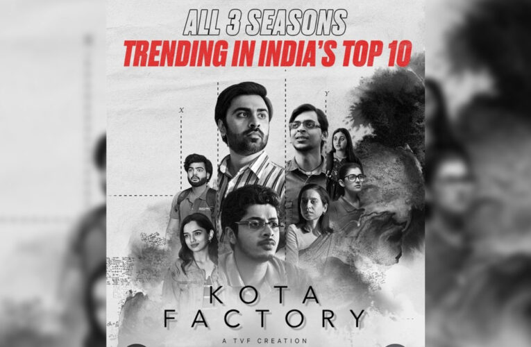 Kota Factory’s all 3 seasons are trending in the top 10 list!