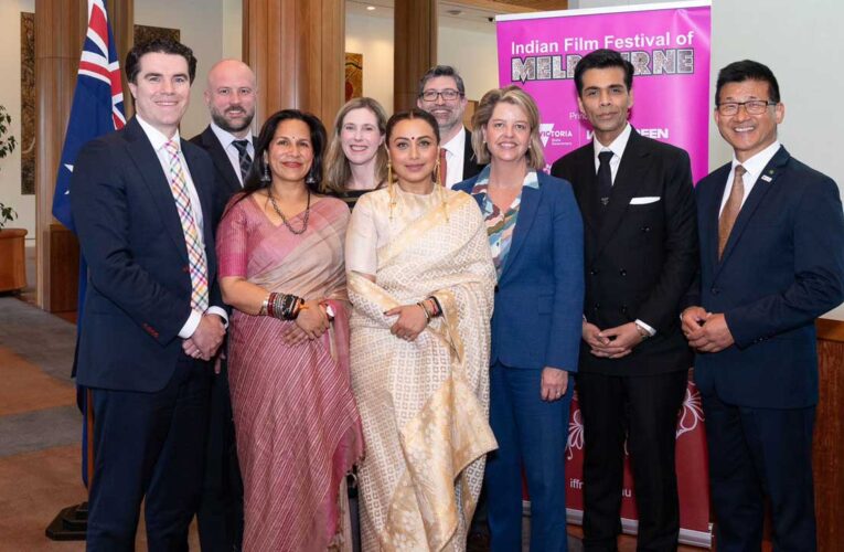 Rani Mukerji launches Yash Chopra stamp at the Australian Parliament!