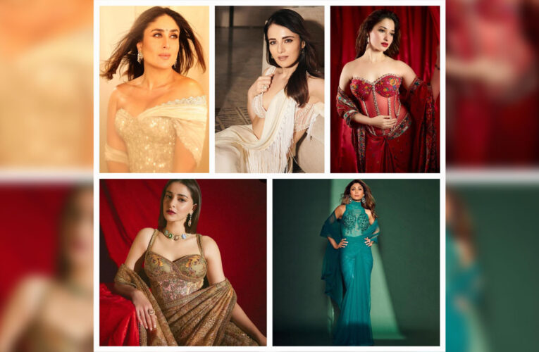 Kareena, Radhikka, Shilpa, Ananya and Tamannah give saree the off shoulder pallu twist!